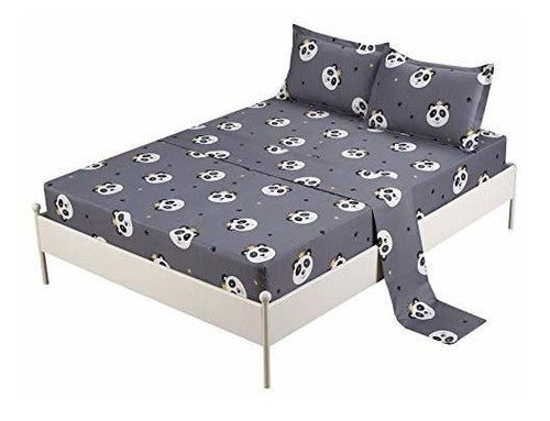 Sabana De Cama Mag Lovely Panda Juego De Sabanas De 3 Piez 0