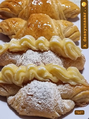 La Condesa Maria Silvia Croissant with Pastry Decoration - Approximately 90g Each 1