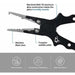 Piscifun Aluminum Fishing Pliers Black 7.1" 5