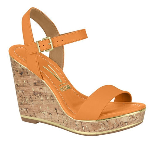 Vizzano High Wedge Sandal with Cork Platform 0