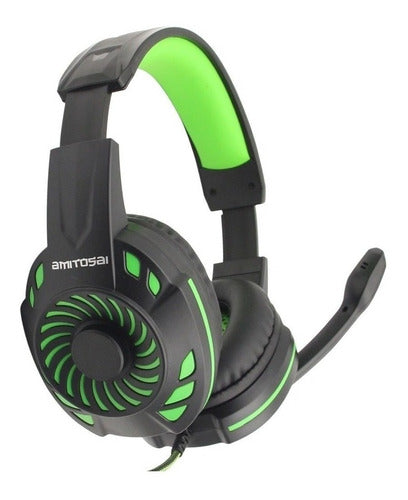 Amitosai Gaming Combo Headset with Maximum Compatibility + PC Adapter 4