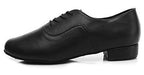 Dkzsyim Professional Leather Latin Dance Shoes for Men 0