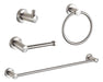 Orlif 4-Piece Bathroom Hardware Set Brushed Nickel SUS304 Stainless Steel 0