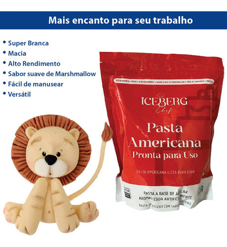 Pasta Americana Para Modelar Pronta Iceberg 800gr Kit 2 Und 1