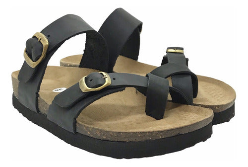 Zarpas Women's Leather Birk Sandals Comfortable Lightweight Klein 4