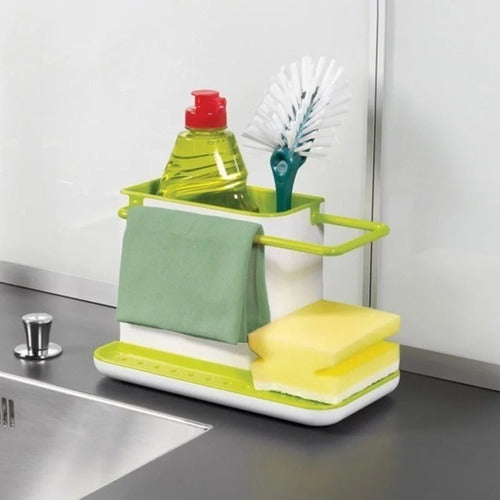 Bigbro Kitchen Sink Organizer with Sponge Brush and Cloth Holder 0