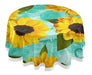 Bardic Cfauiry Round Tablecloth Sunflower Pattern 60 Pulgada 0