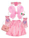 Toiijoy Girls Dress Up Trunk Princess Mermaid Bride Pop Star Ballerina Fairy Costume Set 2