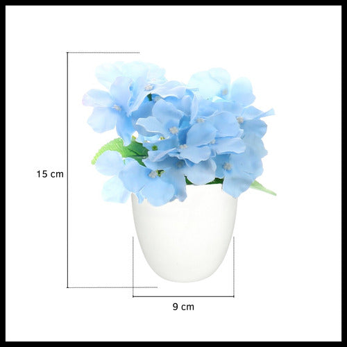 Benabi Artificial Plant with Plastic Pot - Hydrangeas Decoration 2