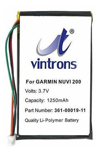 VINTRONS GPS Battery for Nuvi 200, Nuvi 205, Nuvi 250, Nuvi 260 0