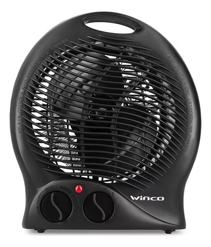 Winco Portable Fan Heater for Bathrooms with Adjustable Thermostat 0