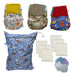 Pack 3 Ted Ecological Cloth Diapers + 6 Absorbents - Liner Wetbag 0