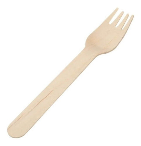 Disposable Wooden Forks (Pack of 12 Units) 0