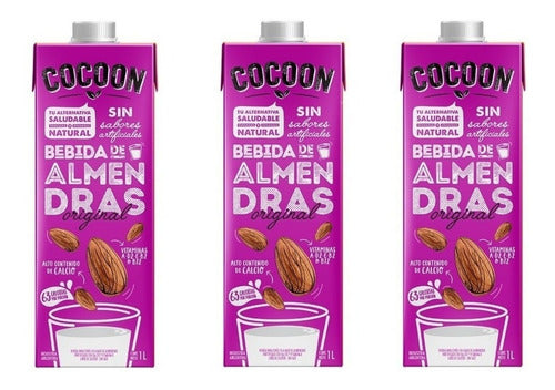 Bebida Leche Almendras Cocoon Sin Tacc Original 1lt Pack X3 0