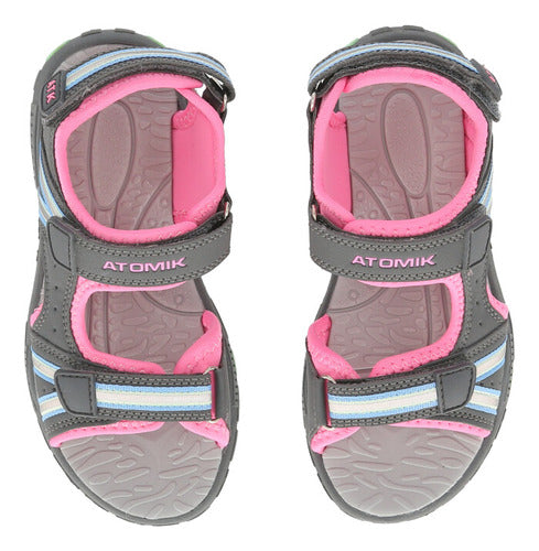 Atomik Doha Infant Sandals in Gray and Pink | Dexter 3