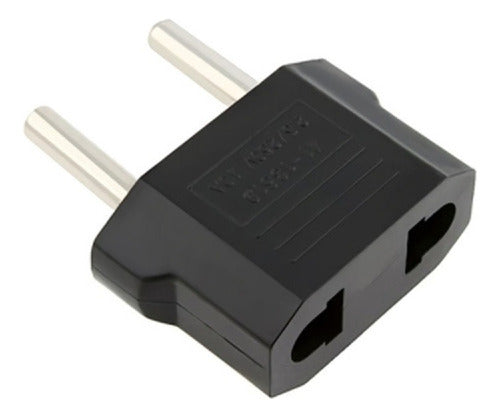 Pack X10 Adaptador Ficha Americana Pata Chata A Redonda Env 0