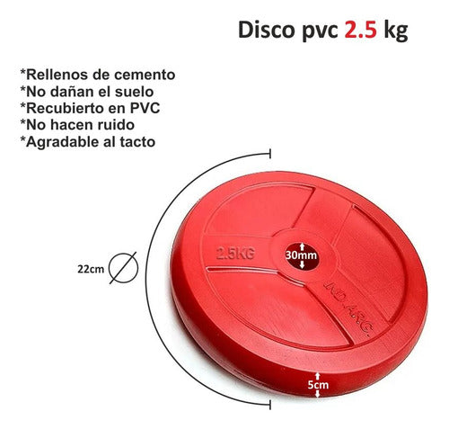 Gym-Man PVC 2.5 Kg Weight Disc for Dumbbells and Bars 1