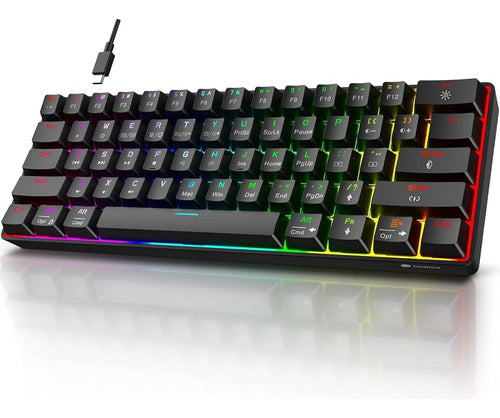 Koorui 60% Gaming Keyboards, 61 Keys Mechanical Keyboard 0