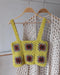 Yellow Cotton Crochet Knit Top 1