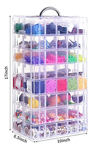 Quefe Stacking Storage Box with 8 Levels 1