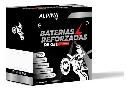 Alpina Gel Battery 12N7-3B for Zanella ZR 200 OHC 3