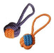 Oasis Set X2 Tug Toys with Bicolor Ball for Pets 0