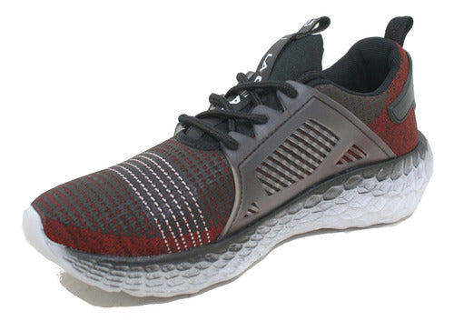 LA Gear Zapatilla Holmes Rojo/Negro Hombre Deporfan 3