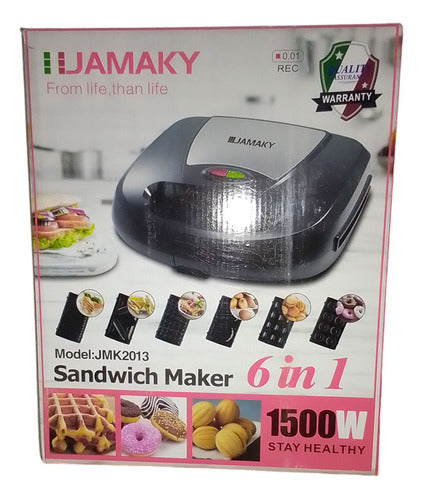 Maquina 6 En 1 De 1500w  Donas.sanwich Waflera Y Otros 1