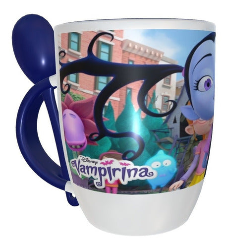 Tazas Personalizadas Con Cucharita Cuchara Vampirina 0