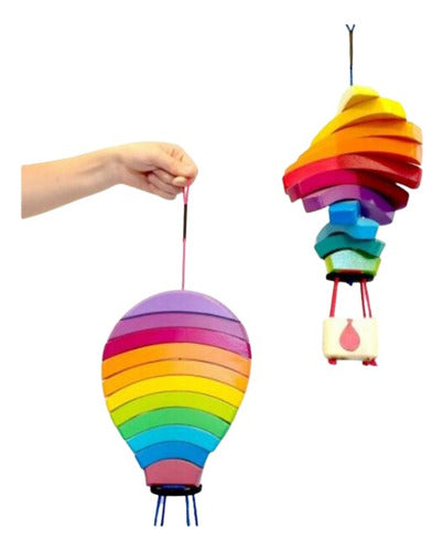 Manick Wooden Rainbow Threading Balloon 0