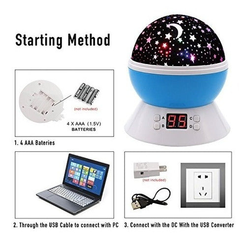 Mokoqi Rotating Star Sky Projection Night Lights 4