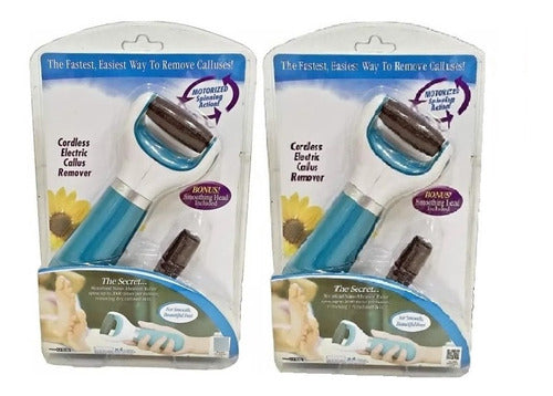 Generic Express Pedi Foot Exfoliator Set - 2 Electric Callus Removers with 2 Extra Rollers 0