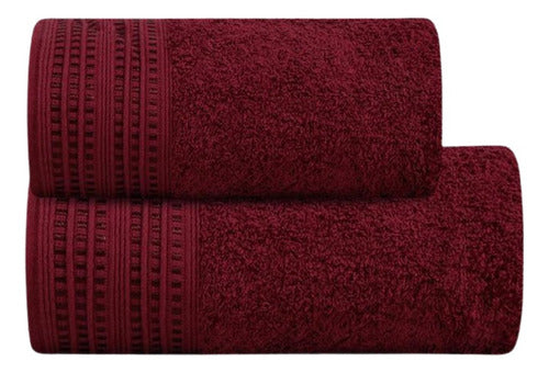 Set of Towel and Bath Sheet Palette Urban 100% Cotton x 2 Units 2