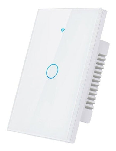 Llave De Luz Táctil 1 Canal Blanco Wifi Tuya Smart 0