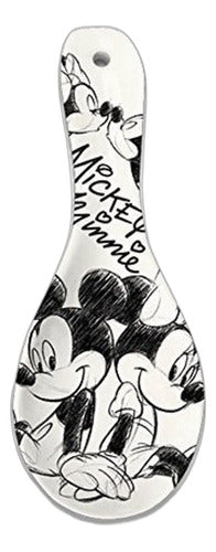 Disney Mickey Y Minnie Mouse Sketch Reposa Cuchara De Ceram 0