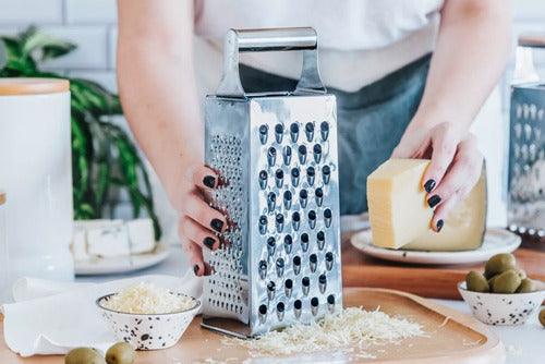 Stainless Steel 4-Sided Cheese Grater of Quality 2