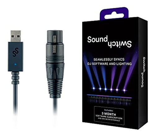 SoundSwitch Micro Ultracompacto USB a Interfaz DMX con 3 Meses de Acceso Gratuito 0