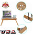 Portable Laptop Desk Table - Adjustable Bamboo Lap Tray 1