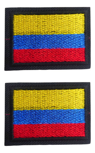 Aplique Bandera Colombia Parche Bordado Termoadhesivo 0