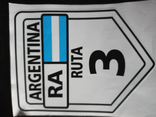 Argentina and Bordering Countries Roadmap Vinyl Sticker, 12x9CM 1