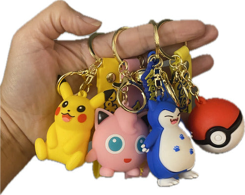3D Silicone Imported Pokemon Characters Keychain 0
