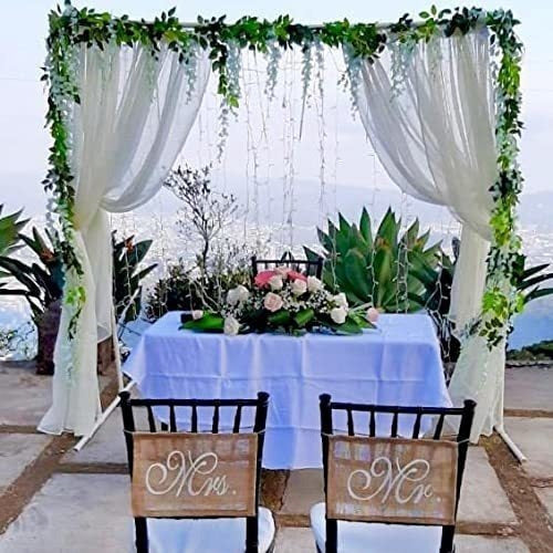 WEISPARK 4 Artificial Flower Garlands White 2.2m 4