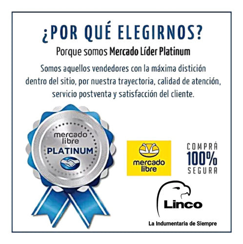 Linco Pack 6 Delantal Gabardina 8oz Con Bolsillo Super Oferta 3