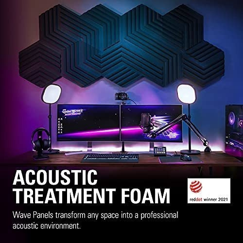 Elgato Wave Panels: 6 Acoustic Treatment Panels + Hexagonal Frames 1