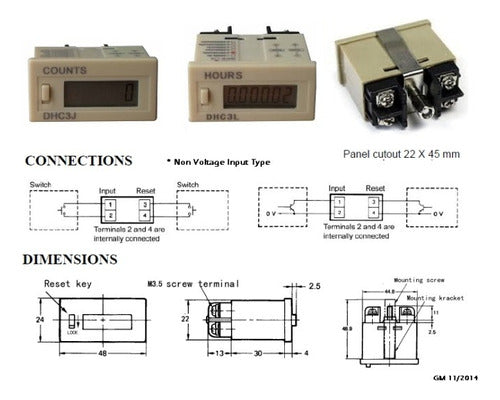 Contador Digital Electrónico De Pulsos De 110-220 V.dhc3j8al 5