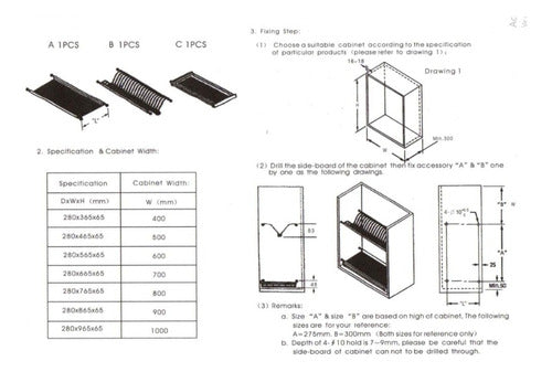 BRZ 60 Cm Stainless Steel Plate Rack for Cabinet Module 5