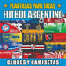 Pack Plantillas Tazas Fútbol Argentino Sublimar +caricaturas 0