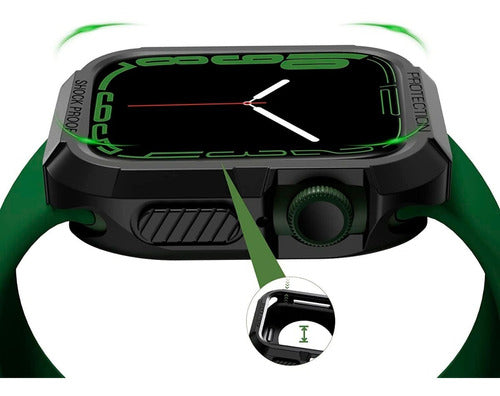 Rugged Armor Protector Bumper for Apple Watch 44 Series 4 5 2