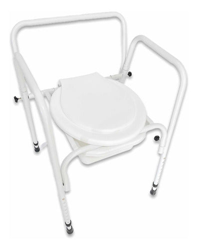 Romano Portable Folding Toilet with Adjustable Height and Backrest 3