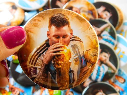 Set of 10 Sekai Pins 55mm Argentina Champion Messi Souvenir Gift Advert Metal Pin 0